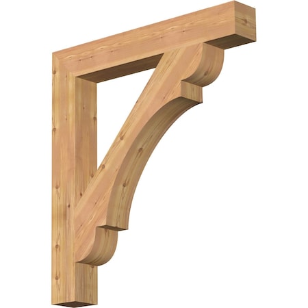 Ekena Millwork Olympic Block Smooth Bracket, Western Red Cedar, 5 1/2"W x 40"D x 44"H BKT06X40X44OLY05SWR
